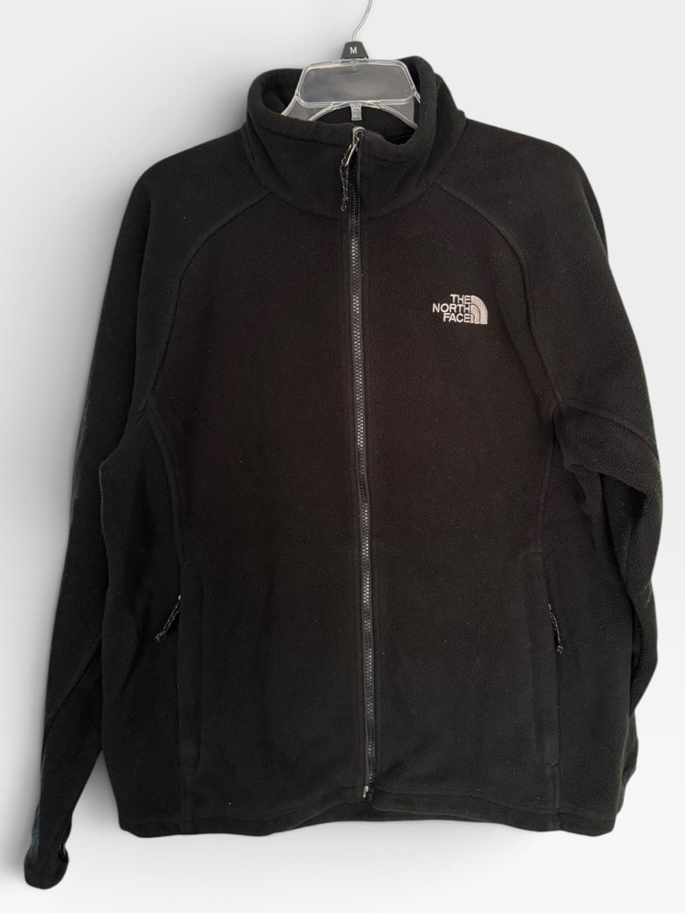 The North Face Men's Black Full-Zip Fleece Jacket Size Medium Pre-Loved